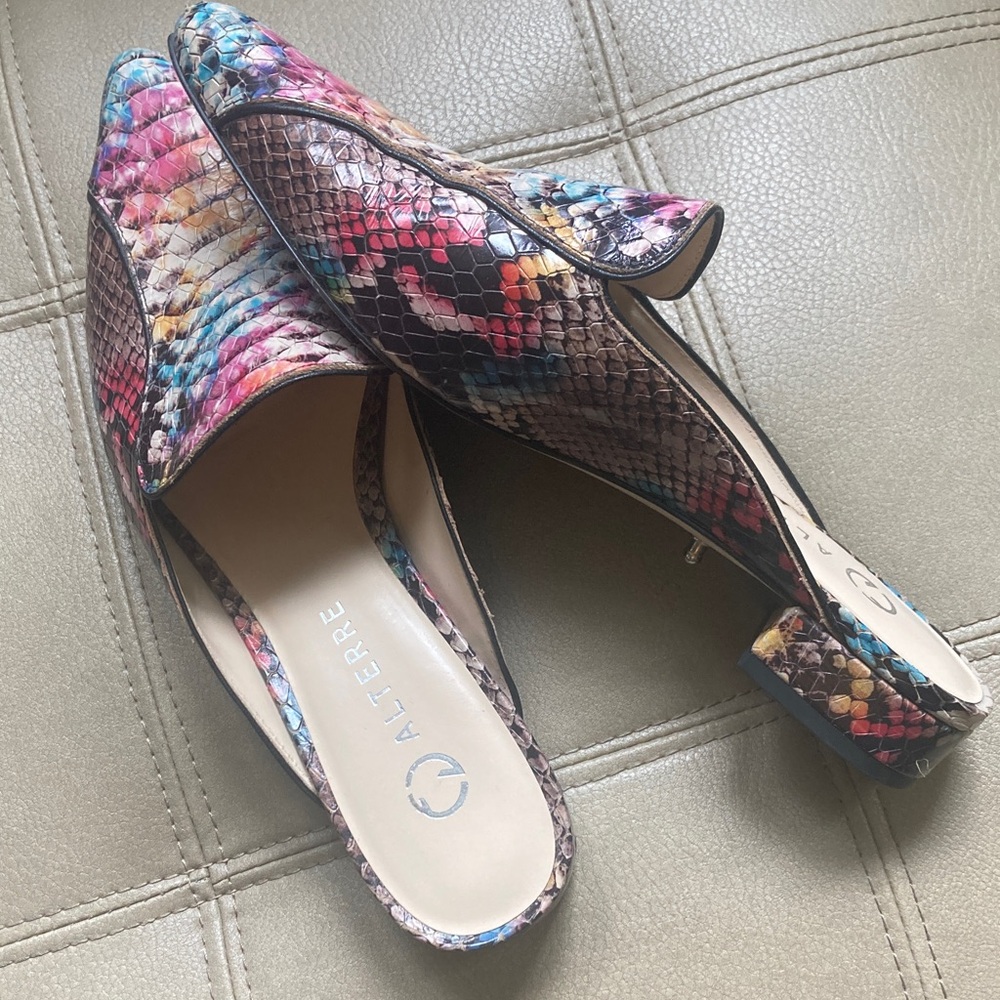 Multicolor Alterre Snake-Print Pointed-Toe Mule - Picture 4 of 5